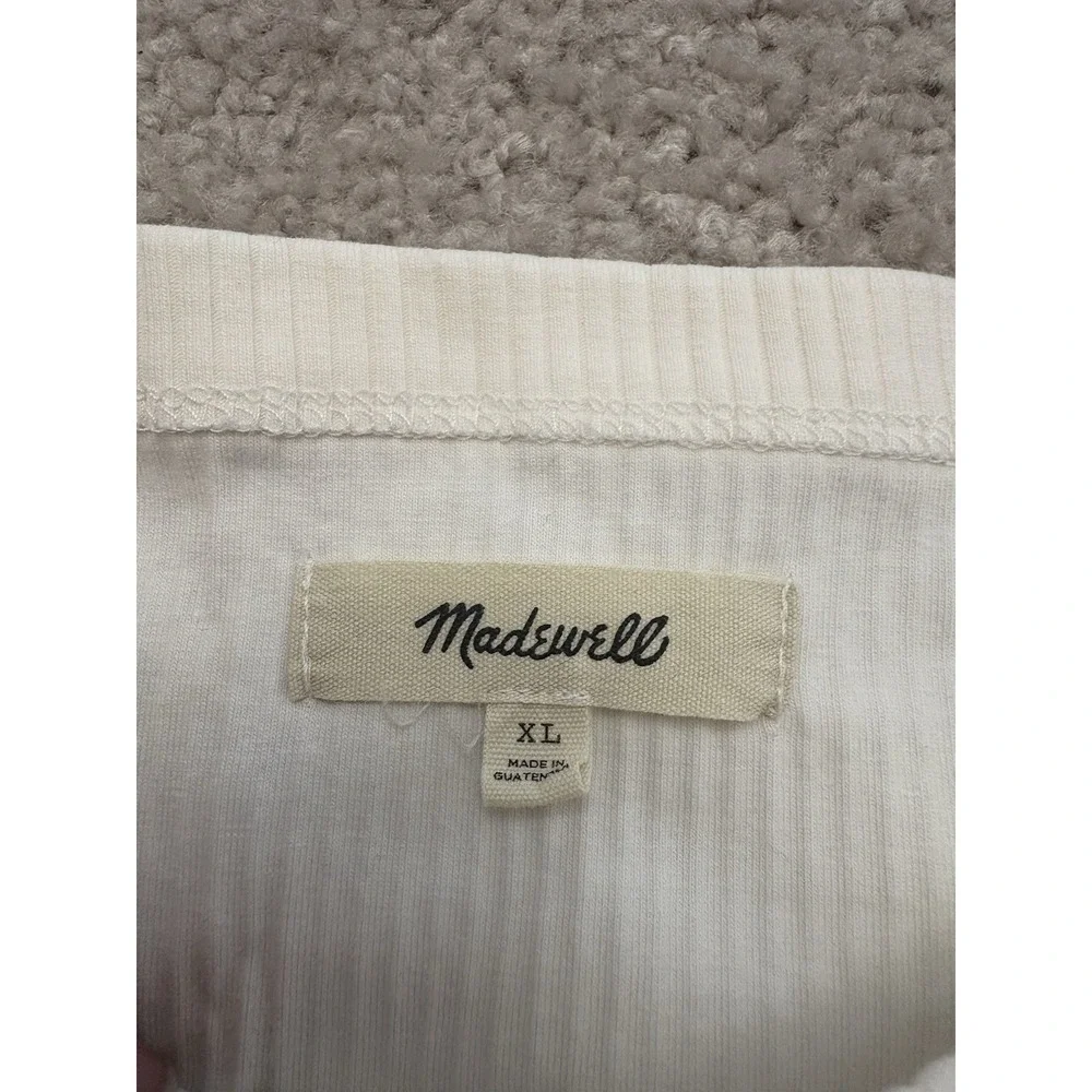Madewell Ribbed White Tank Top Size XL Womens - Picture 2 of 6
